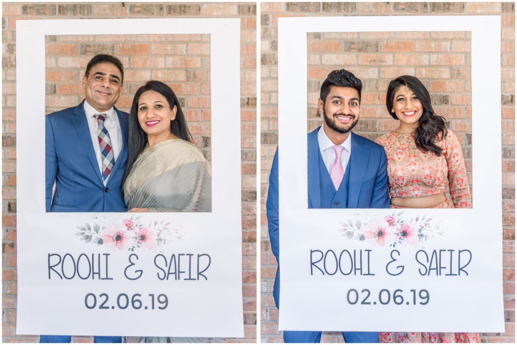 Polaroid Photo Op Cutout at Indian Engagement Ceremony