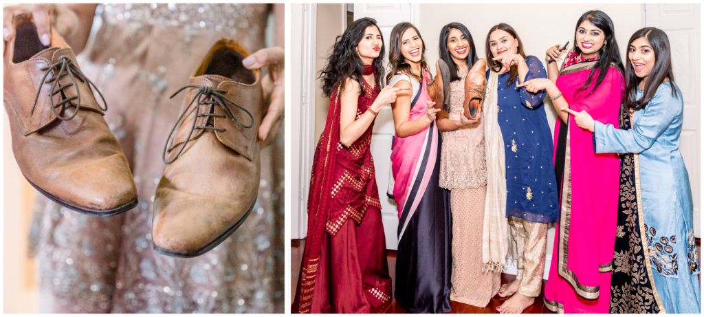 Joota Chupai | Girls steal groom's shoes at Indian engagement ceremony