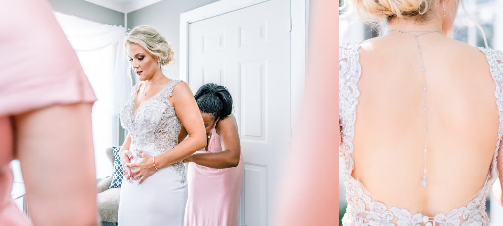 Bride Getting Dressed | Jessica Lucile Photography | Amy O Bridal