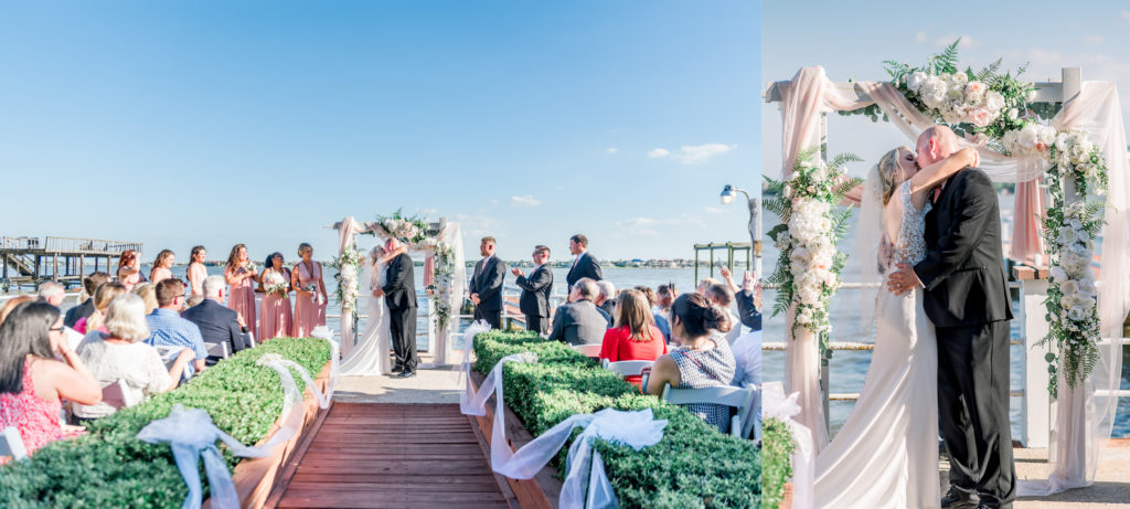 Villa Capri Seabrook Wedding | Erica & Daniel First Kiss | Jessica Lucile Photography
