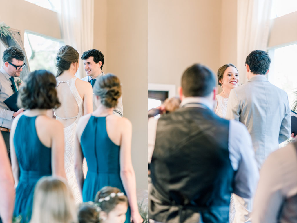 Bride + Groom at Altar | Jessica Lucile Photography | Conroe, Texas Wedding