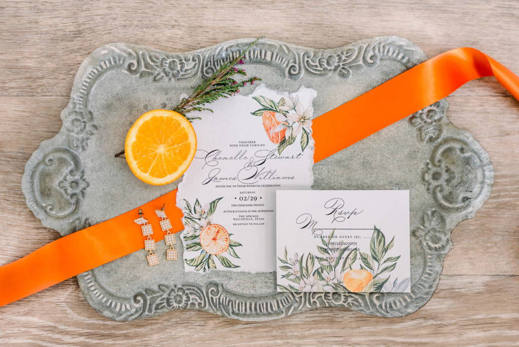 Tangerine Passion Invitation Suite | Jessica Lucile Photography